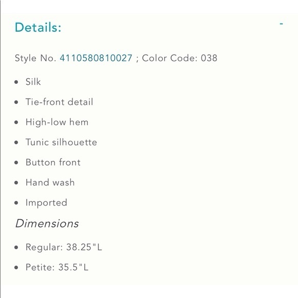 NWT Anthropologie Takato Silk Tunic Women’s Size 0 Green Floral - Picture 11 of 11